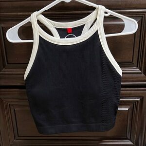 Wilson Black and White Ribbed Tank Top